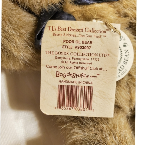 Boyds Poor Ol Bear Feel Better Teddy Bear Plush Vintage - Picture 5 of 5